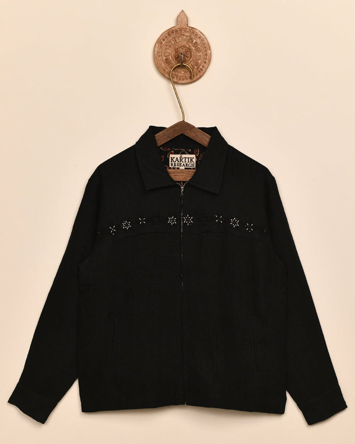 LINEN ZIP JACKET