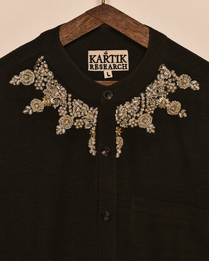 BAND COLLAR SHIRT