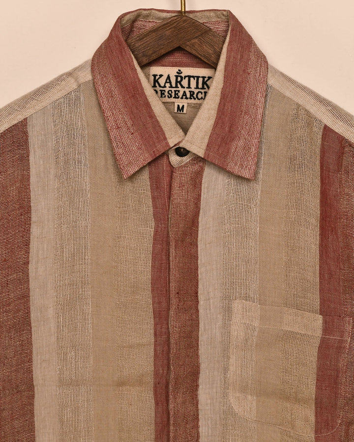 LINEN STRIPE SHIRT