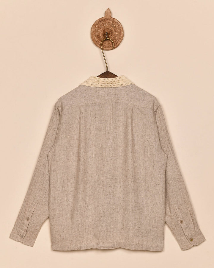 CROCHET COLLAR SHIRT