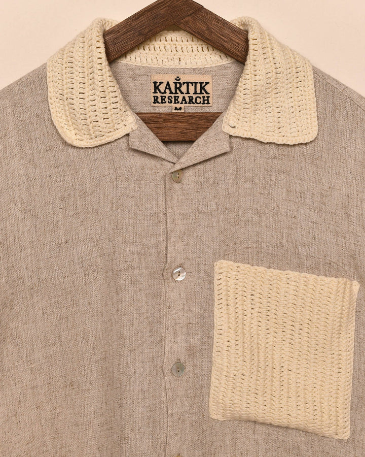 CROCHET COLLAR SHIRT
