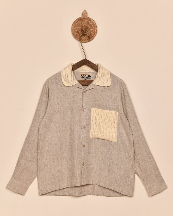 CROCHET COLLAR SHIRT
