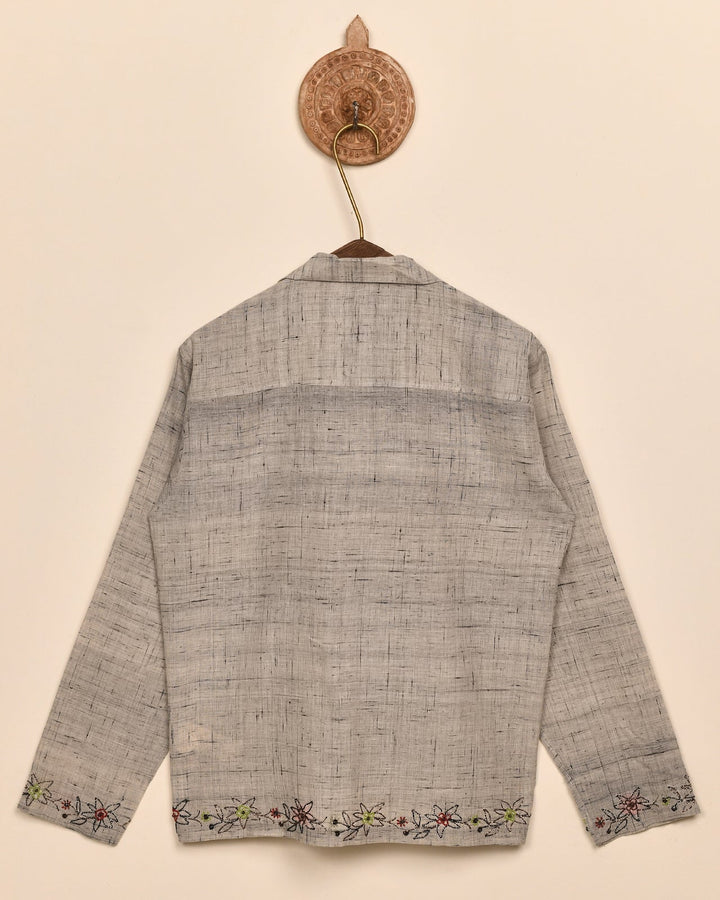 BEADED KHADI SHIRT