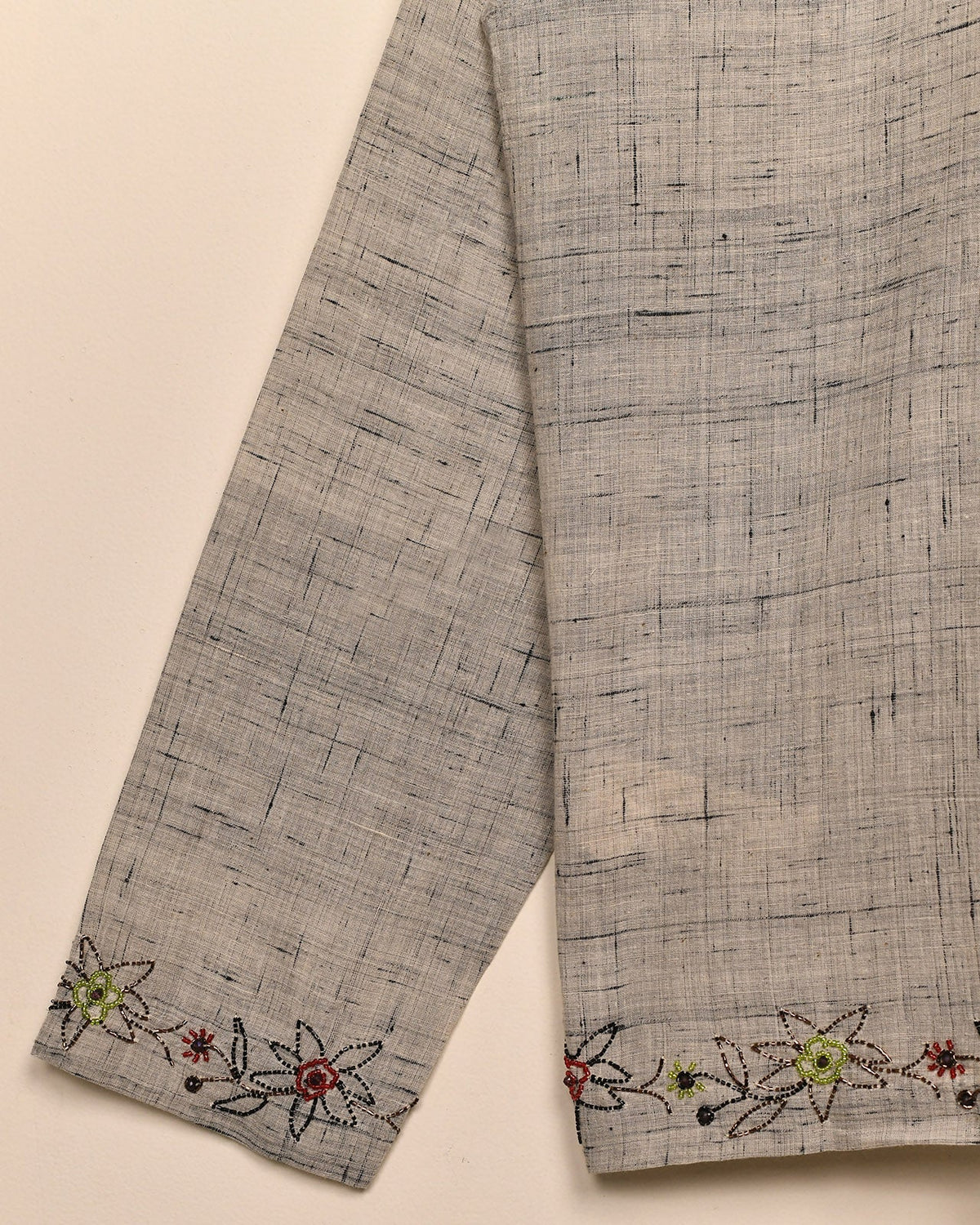 BEADED KHADI SHIRT