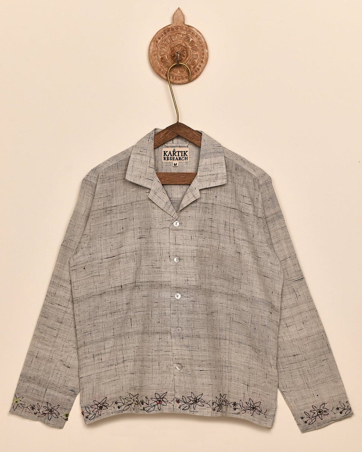 BEADED KHADI SHIRT