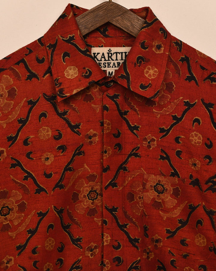 SILK BLOCK PRINT SHIRT