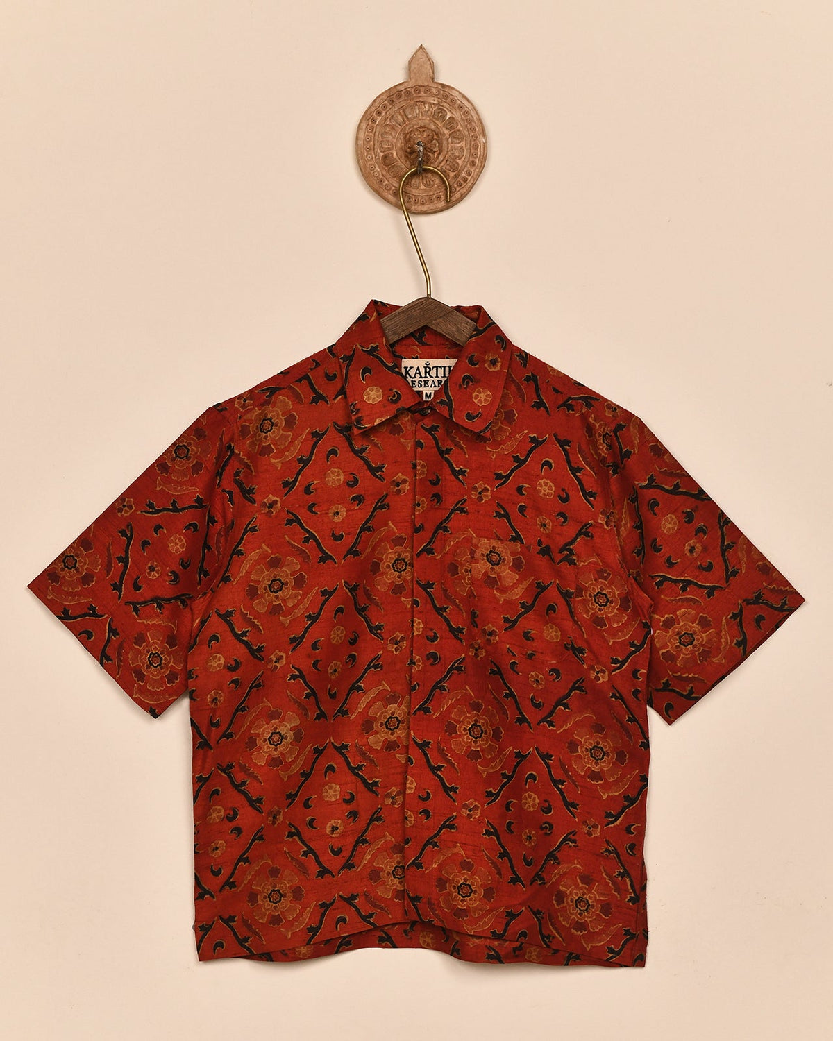 SILK BLOCK PRINT SHIRT