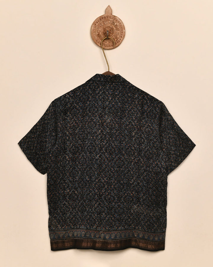 SILK BLOCK PRINT SHIRT