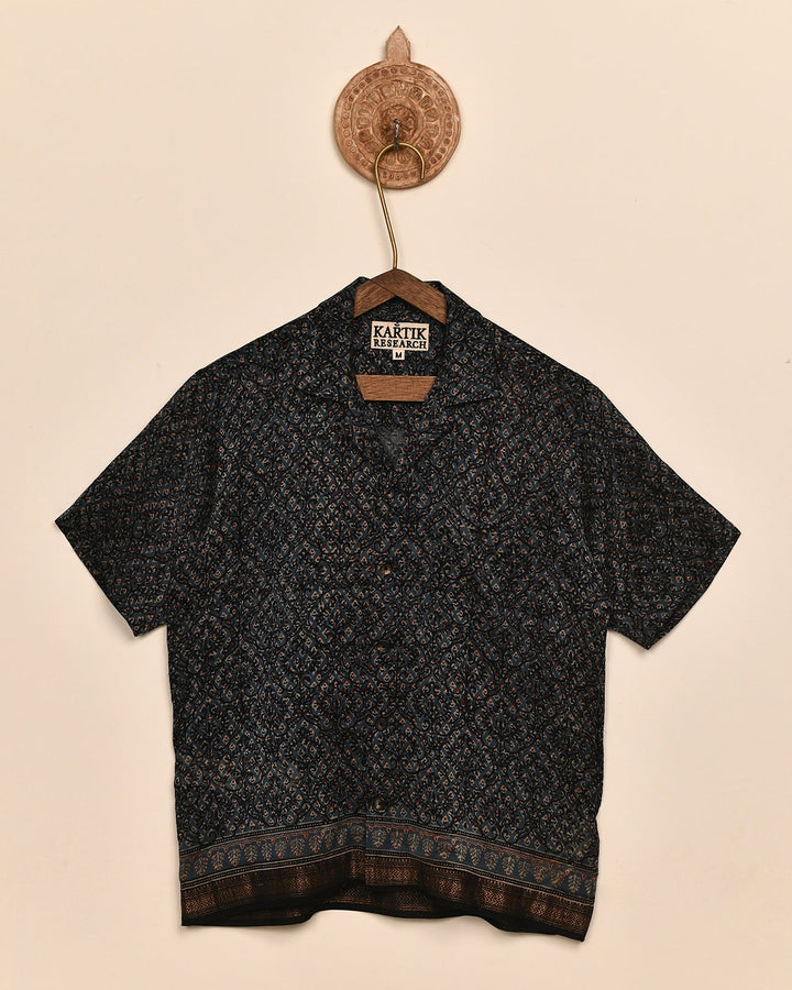 SILK BLOCK PRINT SHIRT