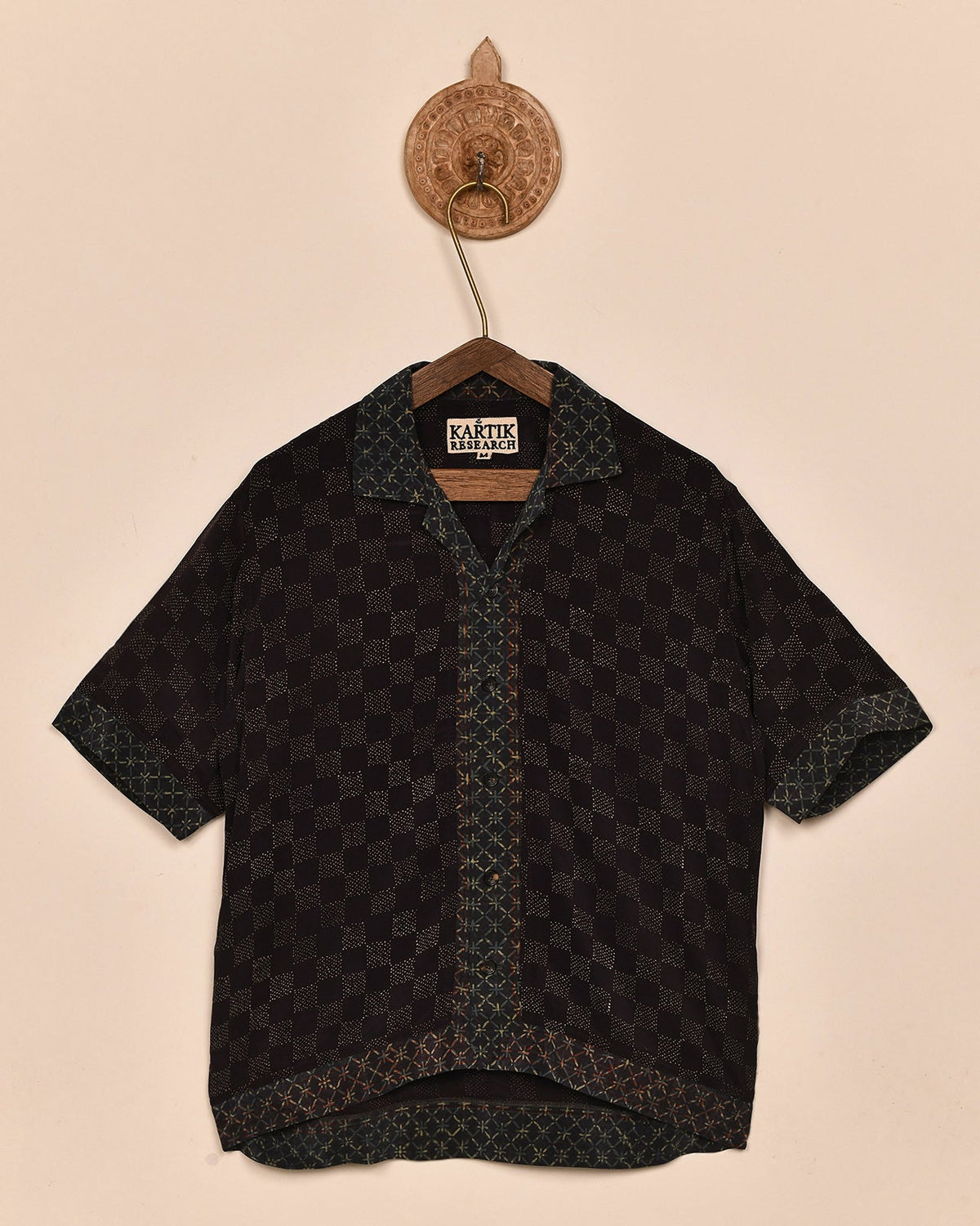 BLOCK PRINT SILK SHIRT